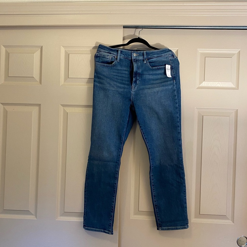 GAP Factory Blue Straight Leg Jeans